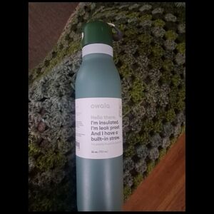 Owala Green Insulated Water Bottle with Built-in Straw
